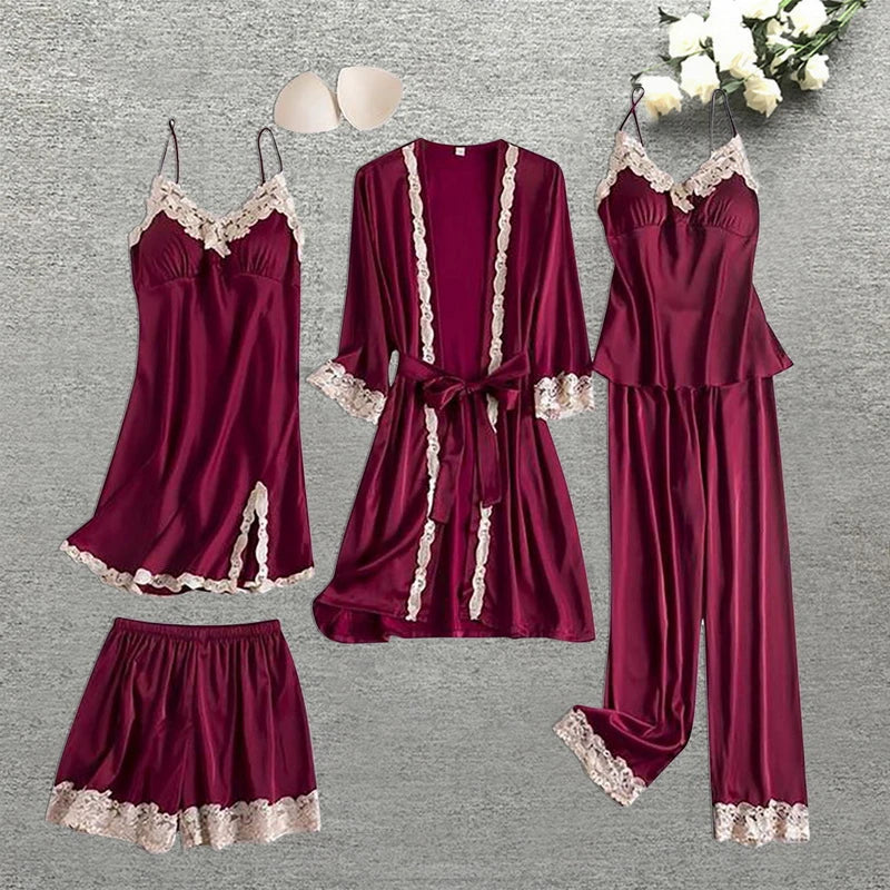 5Pcs-Zijden-Gewaad-Set-Vrouwen-Kant-Pyjama-Gown-Set-V-hals-Nachtkleding-Slijtage-Thuis-Nachtkleding-Pijama.jpg_Q90.jpg__2.jpg