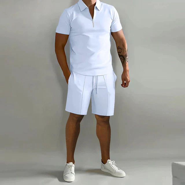 Valorro Zweiteiliges Set - Luxuriöses Polo und Shorts Sommerset für Männer