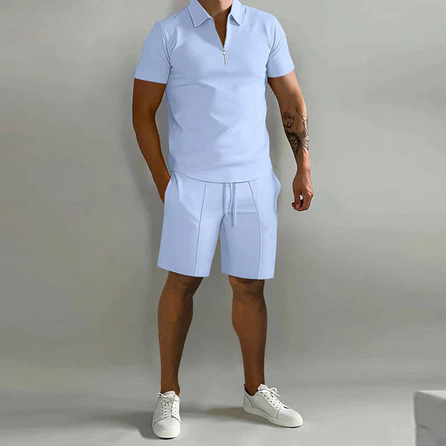 Valorro Zweiteiliges Set - Luxuriöses Polo und Shorts Sommerset für Männer