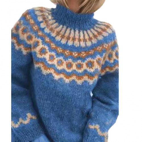 Cosy Moments Chris - Warmes Herbstpulli-Muster mit Kragen
